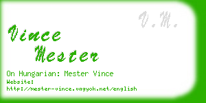 vince mester business card